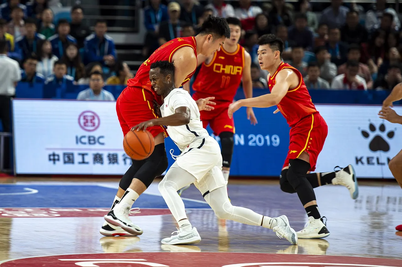 A U.S. Armed Forces guard drives against China at an international military tournament