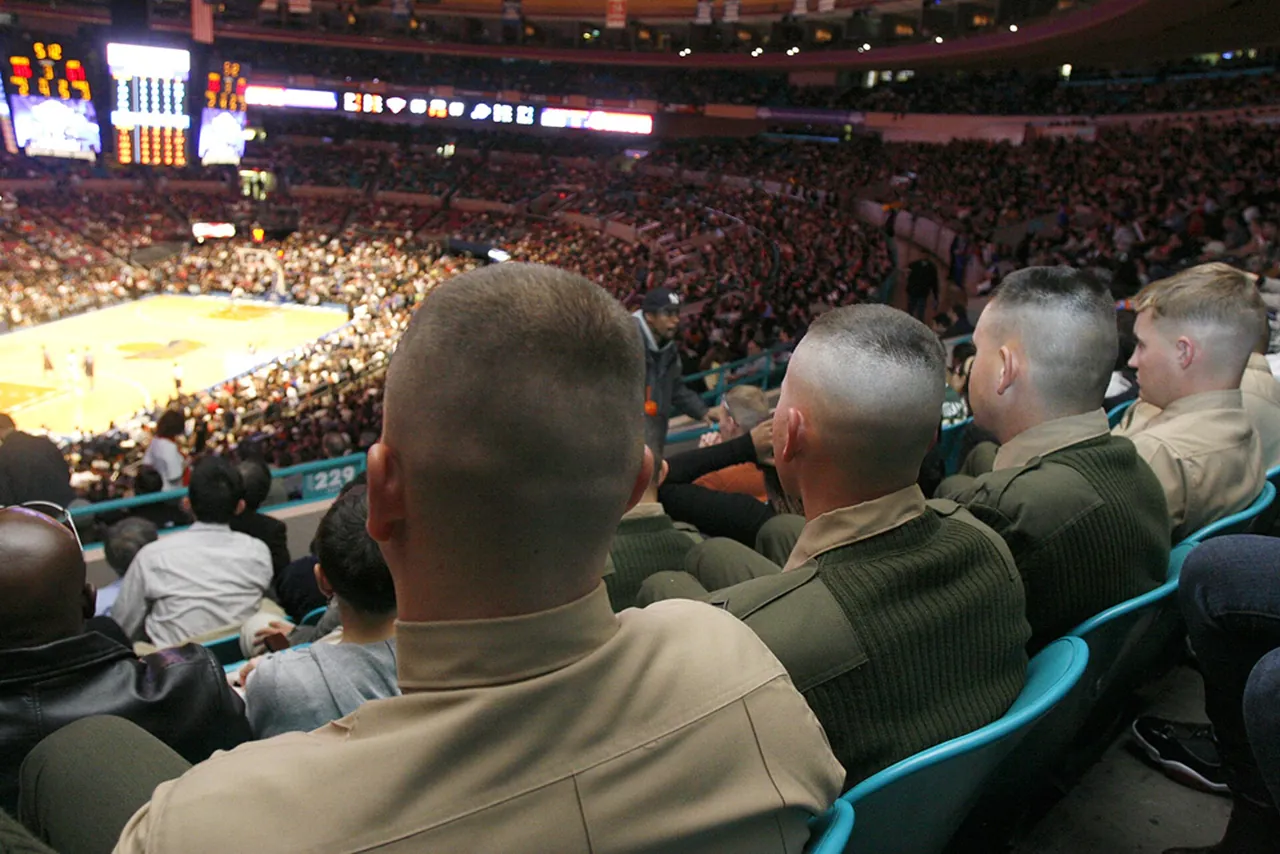 Fans watch an NBA game from the lower bowl at Madison Square Garden